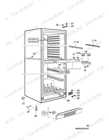 Взрыв-схема холодильника Husqvarna Electrolux QT4279RW8 - Схема узла C10 Cabinet